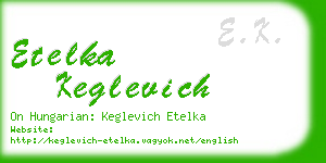 etelka keglevich business card